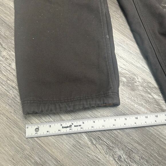 Duluth Trading Gray Tan Men 34x29 Relaxed Fit Fleece Workwear Hiking Cargo Pants - Picture 11 of 12